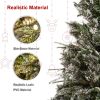 Best Choice Products 6ft Pre-Lit Pre-Decorated Spruce Hinged Artificial Blended PE/PVC Christmas Tree w/ 1273 Tips, 29 Pinecones, 240 Lights, Metal Ba