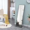 3rd generation black solid wood frame full length mirror, dressing mirror, bedroom porch, decorative mirror, clothing store, floor to ceiling mirror,