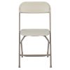 Hercules‚Ñ¢ Series Plastic Folding Chair - Beige - 650LB Weight Capacity Comfortable Event Chair - Lightweight Folding Chair -