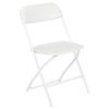 Hercules‚Ñ¢ Series Plastic Folding Chair - White - 650LB Weight Capacity Comfortable Event Chair - Lightweight Folding Chair -