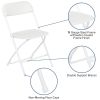 Hercules‚Ñ¢ Series Plastic Folding Chair - White - 650LB Weight Capacity Comfortable Event Chair - Lightweight Folding Chair -