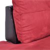 Red Flannel And PVC 3-Piece Couch Living Room Sofa Set A