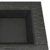 Garden Fire Pit with Poker 31.9"x31.9"x18.5" XXL Steel