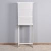 Bathroom Wooden Storage Cabinet Over-The-Toilet Space Saver with a Adjustable Shelf 23.62x7.72x67.32 inch