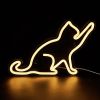 1pc LED Neon Sign Cat-shaped Night Lights, 5V USB Power Supply Neon Lamp With 2 Hooks For Home Bedroom Dorm Party