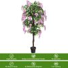 6-Feet Artificial Wisteria Silk Indoor-Outdoor Tree