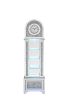 ACME Noralie GRANDFATHER CLOCK W/LED Mirrored & Faux Diamonds AC00353