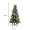 Best choice 6-foot pre illuminated pre decorated spruce hinge artificial hybrid PE/PVC Christmas tree with 1273 tips, 29 pine cones, 240 lights, and m