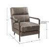 Gavin Faux Leather Channel Accent Armchair