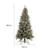 Best Choice Products 6ft Pre-Lit Pre-Decorated Spruce Hinged Artificial Blended PE/PVC Christmas Tree w/ 1273 Tips, 29 Pinecones, 240 Lights, Metal Ba