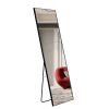 3rd generation black solid wood frame full length mirror, dressing mirror, bedroom porch, decorative mirror, clothing store, floor to ceiling mirror,