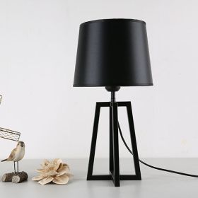 Metal New Chinese Bedroom Bedside Simple Table Lamp (Option: 23 √ó 47-Black)