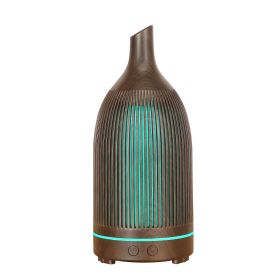 Creative Aroma Diffuser Wood Grain Hollow (Option: Deep wood grain2-AU)