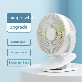 Wall Mounted Silent USB Small Fan (Option: White upgrade-USB)