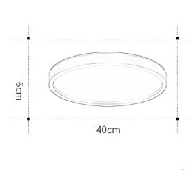 Room Master Bedroom Light Nordic Study Light Modern Simple Led Ceiling Light (Option: Diameter 40cm-White light)