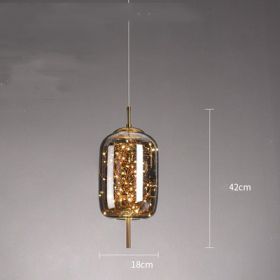 Creative Bedside Restaurant Small Chandelier (Option: Smoke Grey-A)