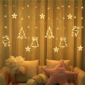 Decorate Christmas Tree Hanging Lamp Room Bedroom Curtain Layout (Option: Warm White-Plugin Model 3.5m)