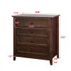 Solid Wood spray-painted drawer dresser bar,buffet tableware cabinet lockers buffet server console table lockers, retro round handle, applicable to th