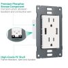 USB Wall Outlet Dual 2.4A USB Wall Charger High Speed Duplex Wall Socket US Standard