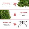 6-FT Artificial Christmas Tree with 1079 Tips,260LED, Unlit Hinged Spruce PVC/PE Xmas Tree for Indoor Outdoor, Green