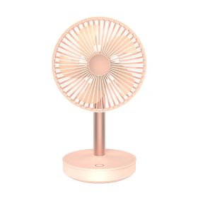 New Office Desk Top Shaking Head Mini Fan Factory 4000mAh Large Capacity Bedroom Silent Usb Fan (Option: Pink-USB)